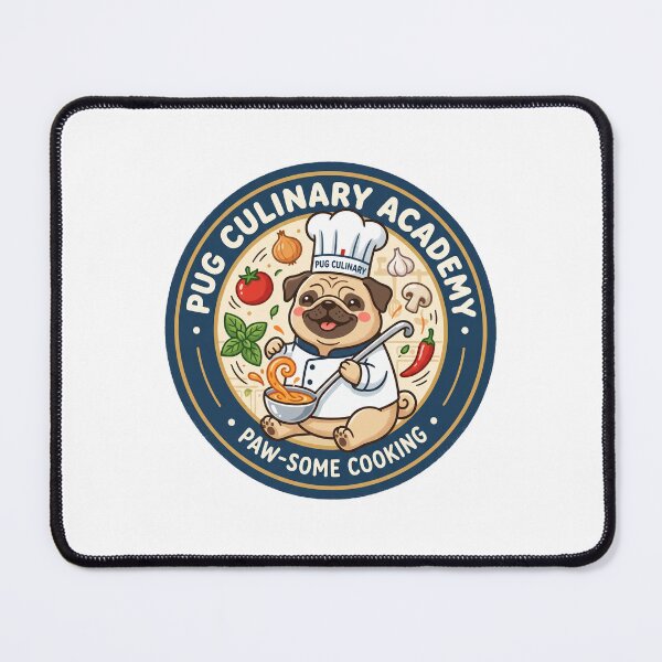 Item preview, Pug Culinary Academy Chef Gourmet Cooking Dog designed and sold by PictoVibe.