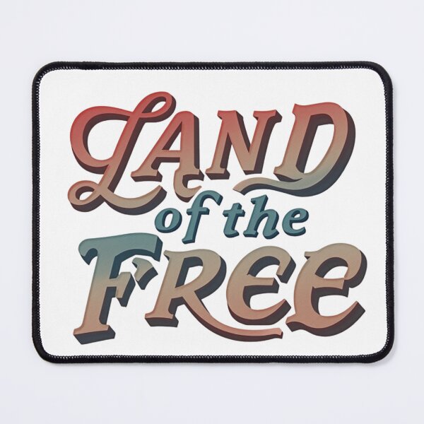 Item preview, Retro Land of the Free Patriotic USA Typography 4th of July designed and sold by VeloraCrafts.
