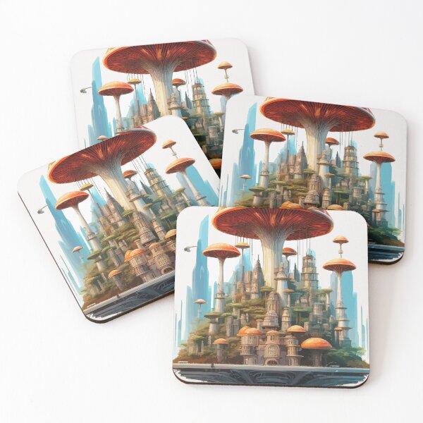 Item preview, The Mushroom City Metropolis designed and sold by bb-15artstudio.