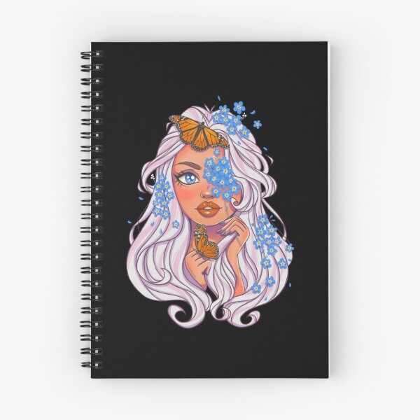 Item preview,  Forget Me Not Elegant Blue Floral Girl Art designed and sold by Miikolunaa.