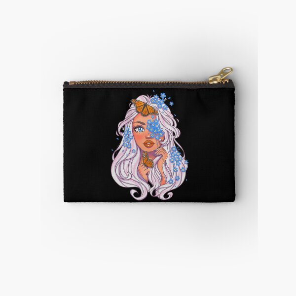 Item preview,  Forget Me Not Elegant Blue Floral Girl Art designed and sold by Miikolunaa.