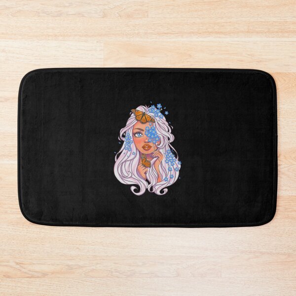 Item preview,  Forget Me Not Elegant Blue Floral Girl Art designed and sold by Miikolunaa.