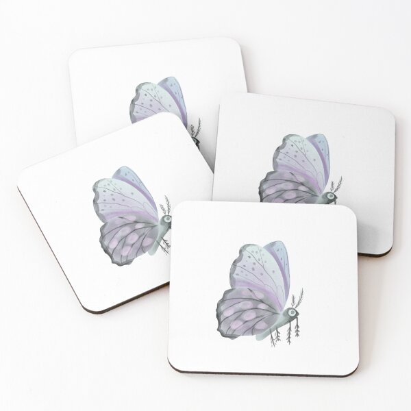 Item preview, Boho Flutter Purple Butterfly — Watercolour Die Cut Sticker, Gothic Butterfly Art, Nature Sticker designed and sold by ArtByShoonya.