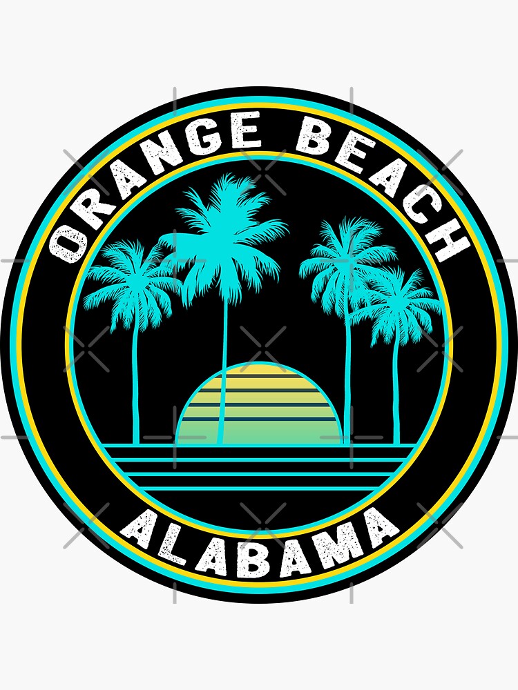 "Orange Beach Alabama Gulf Of Mexico Travel Vacation" Sticker for Sale