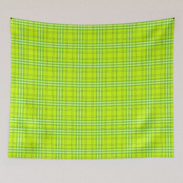 Item preview, Neon Green Plaid Tartan Acid Pattern Art designed and sold by ericcasar.