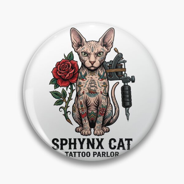 Item preview, Sphynx Cat Tattoo Parlor Ink Artist Gothic Edgy designed and sold by PictoVibe.