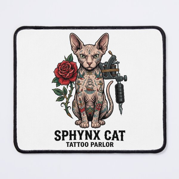 Item preview, Sphynx Cat Tattoo Parlor Ink Artist Gothic Edgy designed and sold by PictoVibe.
