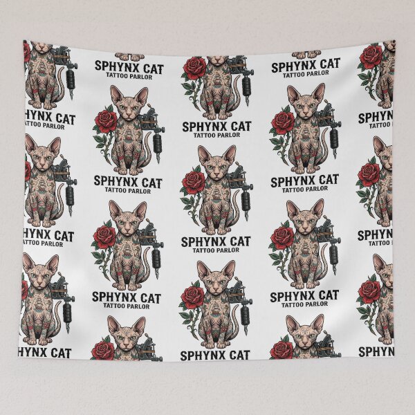 Item preview, Sphynx Cat Tattoo Parlor Ink Artist Gothic Edgy designed and sold by PictoVibe.