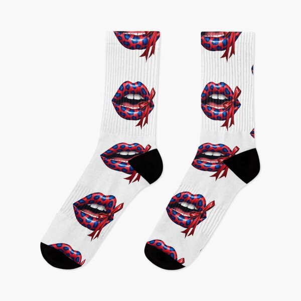 Item preview, Patriotic Leopard Lips with Red Bow Cute USA 4th of July designed and sold by VeloraCrafts.