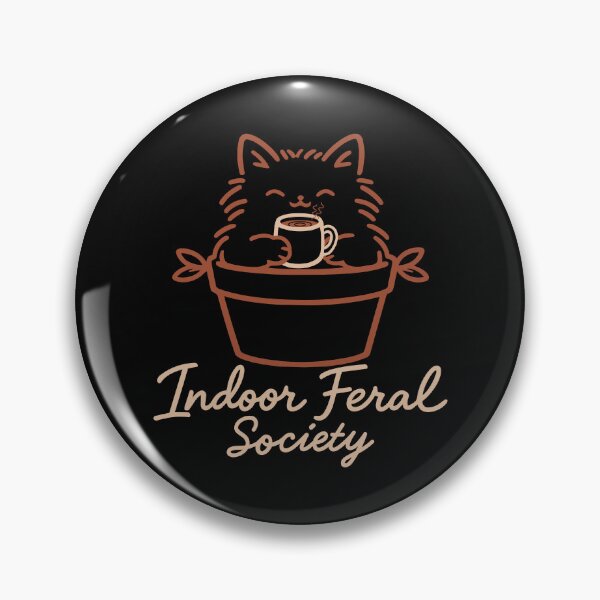 Item preview, Indoor Feral Society Cozy Cat Coffee Lover Vintage Line Art designed and sold by  BlankPaper Clothing.
