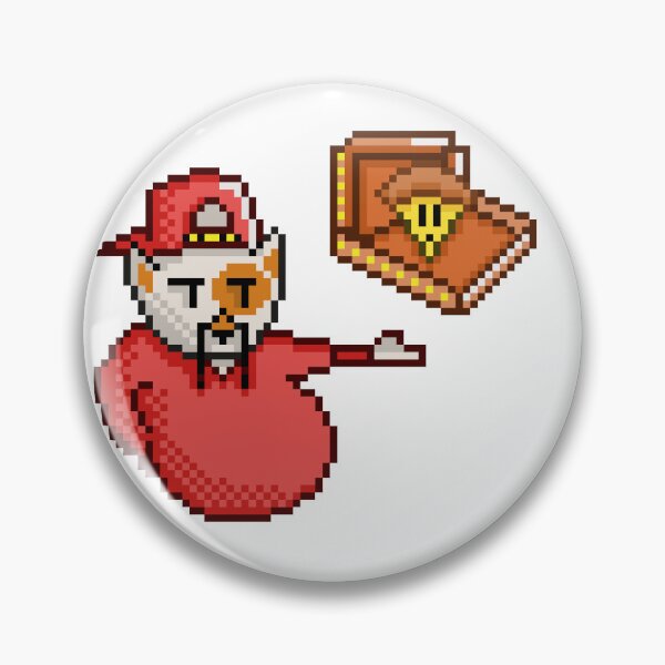 Item preview, Pizza Delivery Cat Floating Pixel Art designed and sold by RetroRlx.