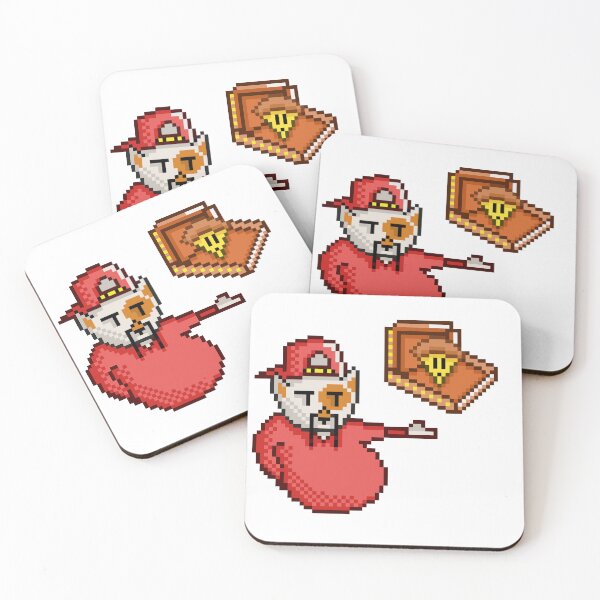 Item preview, Pizza Delivery Cat Floating Pixel Art designed and sold by RetroRlx.