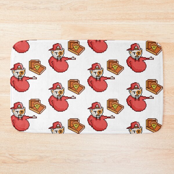 Item preview, Pizza Delivery Cat Floating Pixel Art designed and sold by RetroRlx.