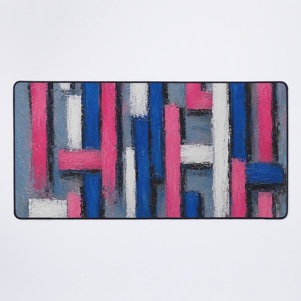 Item preview, Structure Magenta – Abstract Geometric Impasto Wall Art designed and sold by Ingorgia Studio.