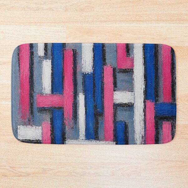 Aperçu de l'œuvre Structure Magenta – Abstract Geometric Impasto Wall Art créée et vendue par Ingorgia Studio.