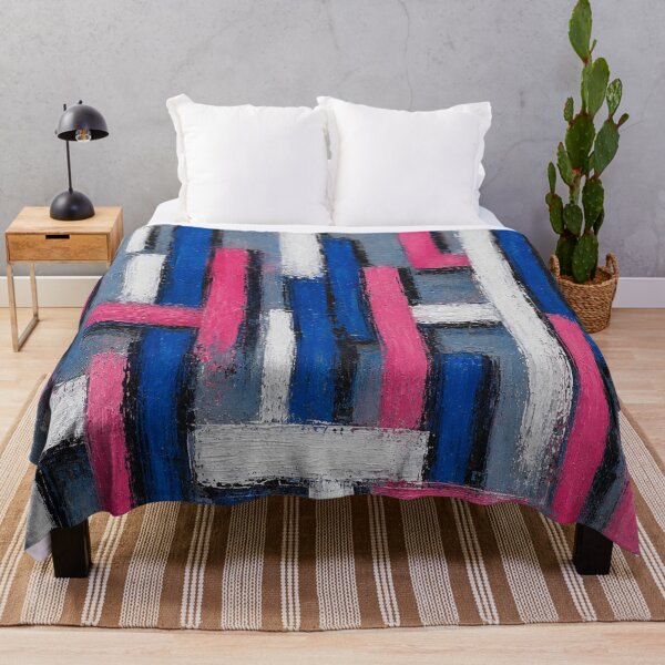 Item preview, Structure Magenta – Abstract Geometric Impasto Wall Art designed and sold by Ingorgia Studio.