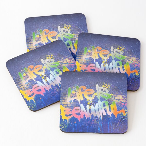Item preview, Life Is Beautiful – Colorful Graffiti Street Art designed and sold by JFKreations.
