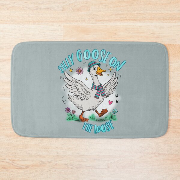 Item preview, Silly Goose On The Loose - Funny Goose Wearing Hat and Scarf designed and sold by Ink & Kind Studio.