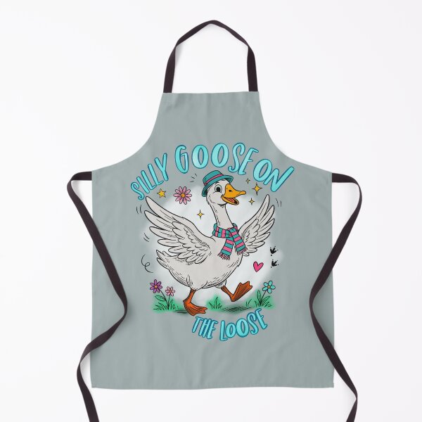 Item preview, Silly Goose On The Loose - Funny Goose Wearing Hat and Scarf designed and sold by Ink & Kind Studio.