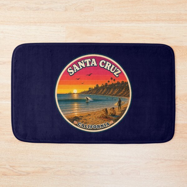 Item preview, Santa Cruz Surf Retro California Sunset Badge designed and sold by Swanny's Custom T-shirt and Gift Designs.