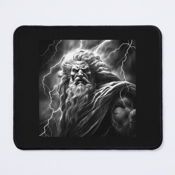 Item preview, Black and White Thunder God with Lightning designed and sold by inkoutninja.
