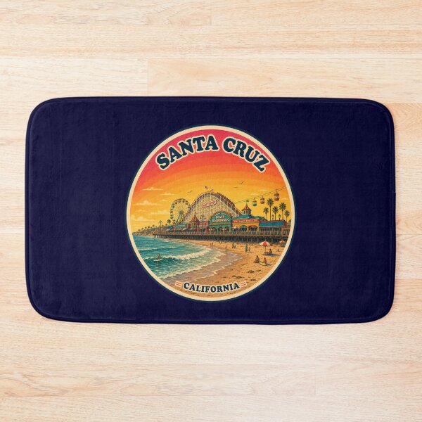 Item preview, Santa Cruz Beach Boardwalk Retro California Sunset Badge designed and sold by Swanny's Custom T-shirt and Gift Designs.