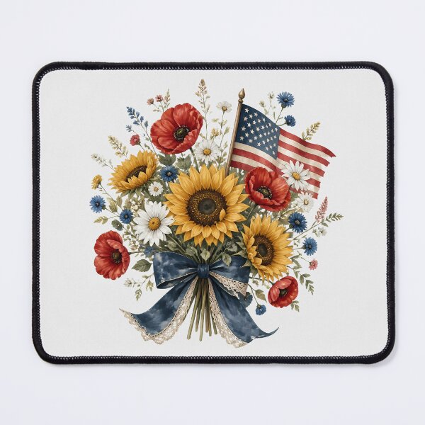 Item preview, Patriotic Sunflower Boho Floral America 250 July 4th designed and sold by VectorJoy.