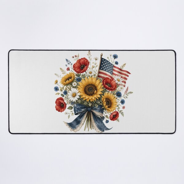 Item preview, Patriotic Sunflower Boho Floral America 250 July 4th designed and sold by VectorJoy.
