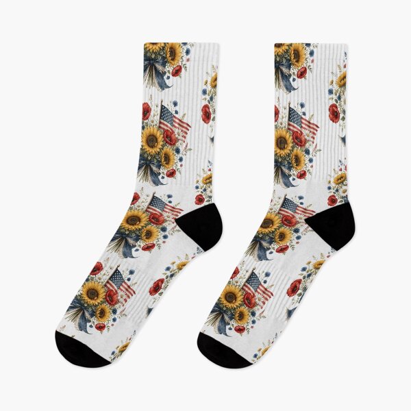 Item preview, Patriotic Sunflower Boho Floral America 250 July 4th designed and sold by VectorJoy.