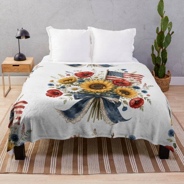 Item preview, Patriotic Sunflower Boho Floral America 250 July 4th designed and sold by VectorJoy.