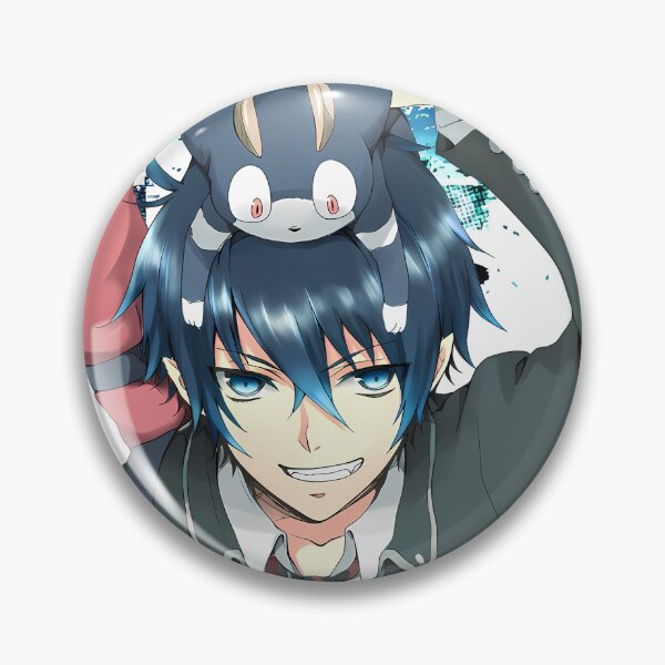 Item preview, Rin Okumura Blue Exorcist Kuro Companion Grin designed and sold by MicaheHaffner.