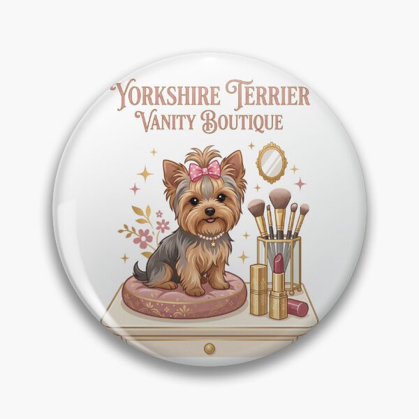 Item preview, Yorkshire Terrier Vanity Boutique Makeup Cosmetic Dog designed and sold by PictoVibe.