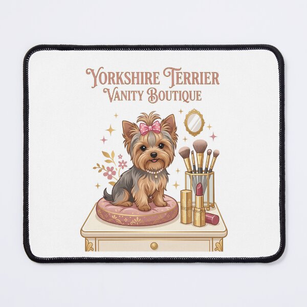 Item preview, Yorkshire Terrier Vanity Boutique Makeup Cosmetic Dog designed and sold by PictoVibe.