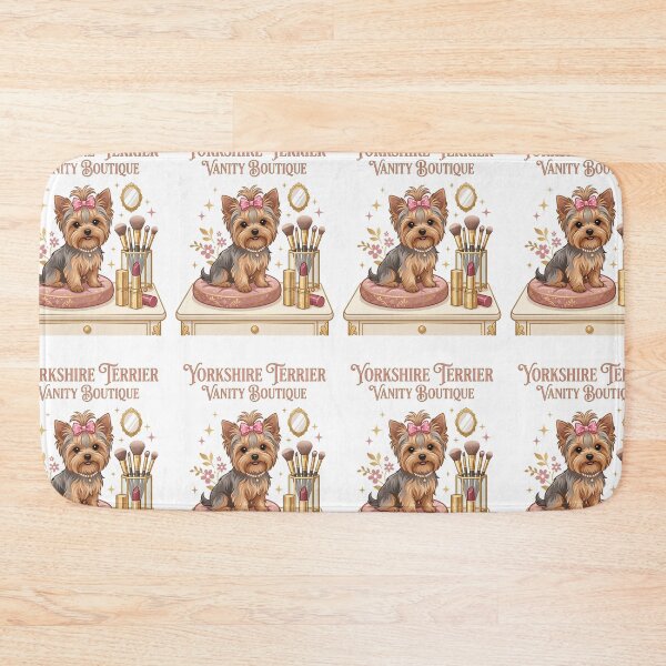 Item preview, Yorkshire Terrier Vanity Boutique Makeup Cosmetic Dog designed and sold by PictoVibe.