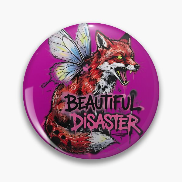 Item preview, Beautiful Disaster Fox | Feral Pink Chaos designed and sold by IronDissident.