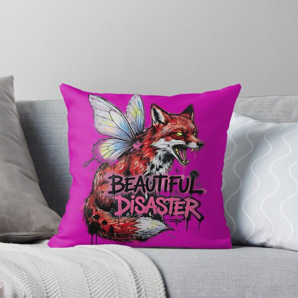 Item preview, Beautiful Disaster Fox | Feral Pink Chaos designed and sold by IronDissident.
