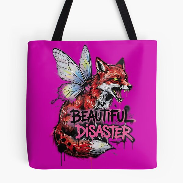 Item preview, Beautiful Disaster Fox | Feral Pink Chaos designed and sold by IronDissident.