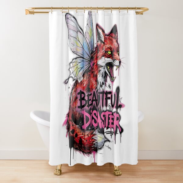 Item preview, Beautiful Disaster Fox | Feral Pink Chaos designed and sold by IronDissident.