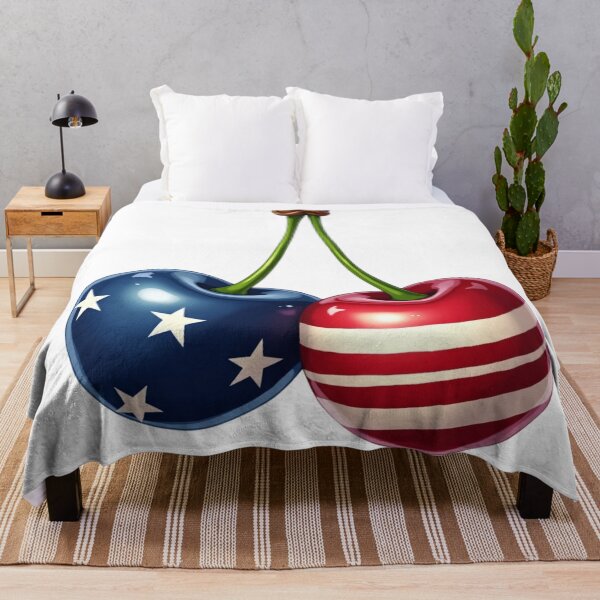 Item preview, Cute Patriotic American Flag Cherries Vintage 4th of July designed and sold by VeloraCrafts.
