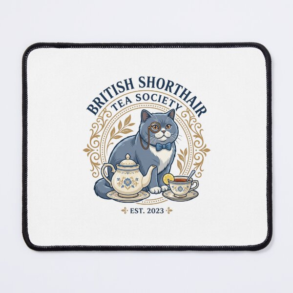 Item preview, British Shorthair Tea Society English Teapot Cat designed and sold by PictoVibe.