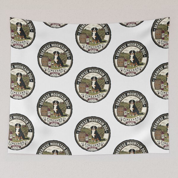 Item preview, Bernese Mountain Dog Vineyard Wine Tasting Sommelier designed and sold by PictoVibe.