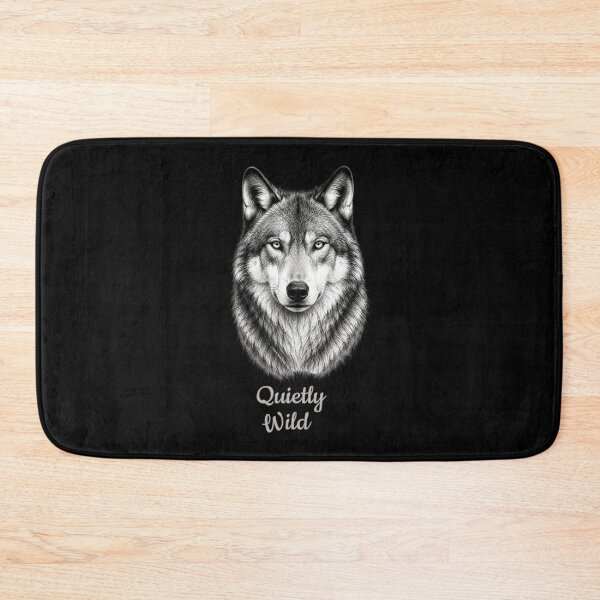 Item preview, Wolf Art | Quietly Wild | Wildlife Nature Black and White Illustration designed and sold by Made by Tamar.
