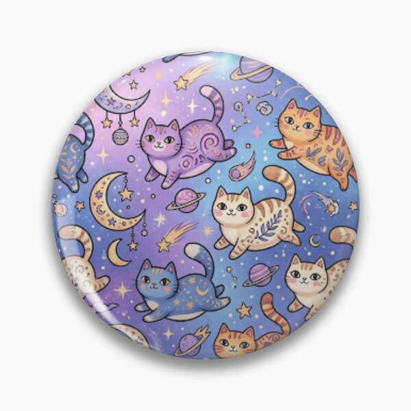 Item preview, Cute Cosmic Cat Galaxy Pattern designed and sold by Iampoji.
