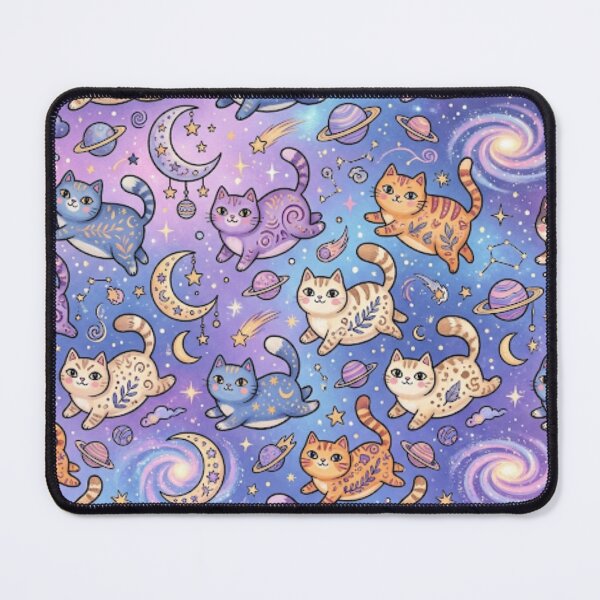 Item preview, Cute Cosmic Cat Galaxy Pattern designed and sold by Iampoji.