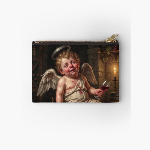 Item preview, Drunken Cupid on a wine barrel – Realistic illustration designed and sold by Antik by Schulz.