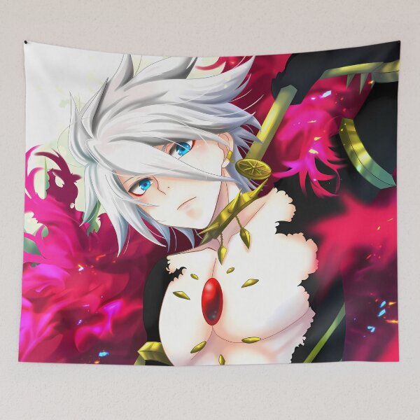 Item preview, Red Lancer Karna Fate Grand Order Bright Blue Eyes Aura designed and sold by MicaheHaffner.