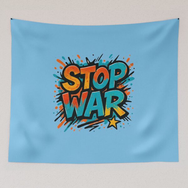 Item preview, Stop War Graphic Graffiti designed and sold by ArunDandiboina.