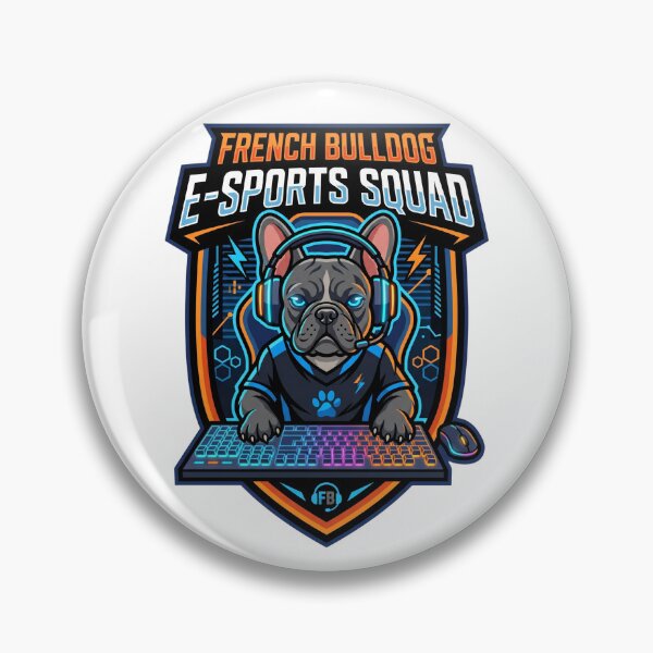 Item preview, French Bulldog E-Sports Squad Funny Gaming Gamer Dog designed and sold by PictoVibe.