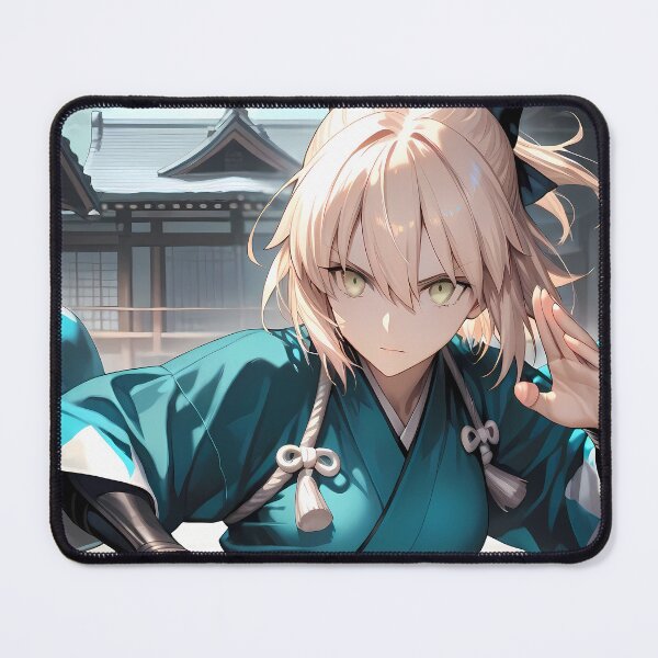 Item preview, Okita Souji Fate Grand Order Azure Warrior Courtyard Stance designed and sold by MicaheHaffner.