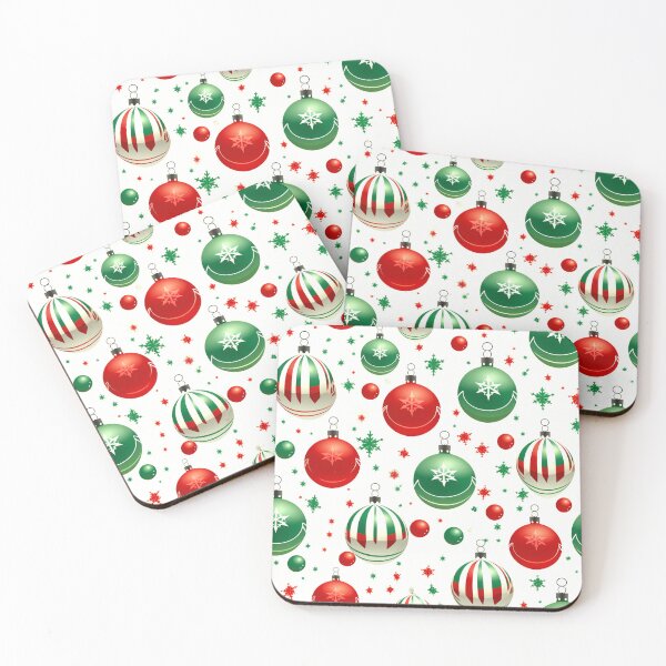 Item preview, Christmas Tree Red And Green Ornaments Holiday Pattern designed and sold by DEC02.